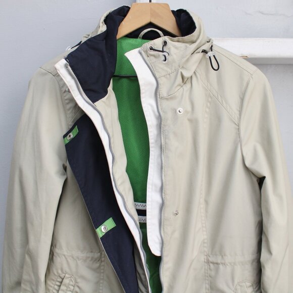 Classic Elements VTG Y2K Tan Khaki Utility Weather Resistant Jackets Size Small - Picture 5 of 11